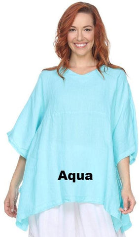 Match Point Linen Kimono Pullover Many Colors Sizes  S M and L  HLT248 - Lori's Lovelies