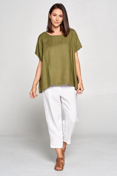 Match Point Linen Basic Capri Pants  LP20 - Several Colors Available - Lori's Lovelies